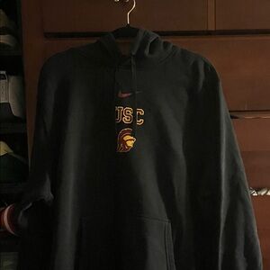 Nike Men’s Black Crewneck Hoodie with USC Trojans Logo